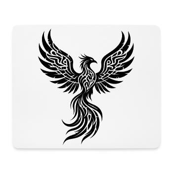 Symbole tribal de la renaissance du Phénix - Tapis de souris (format paysage) - blanc - Devant