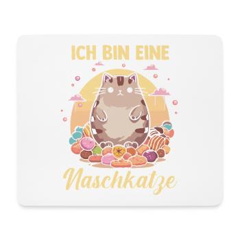 Süschigkeiten Naschkatze Süßes Mädchen - Mousepad (Querformat) - Weiß - Vorne