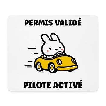 Humour j'ai mon permis de conduire - Tapis de souris (format paysage) - blanc - Devant