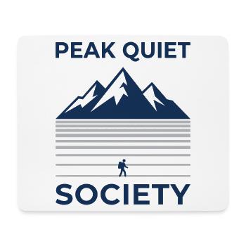PEAK QUIET Mountain Silhouette Motif - Mouse Pad (horizontal) - white - Front