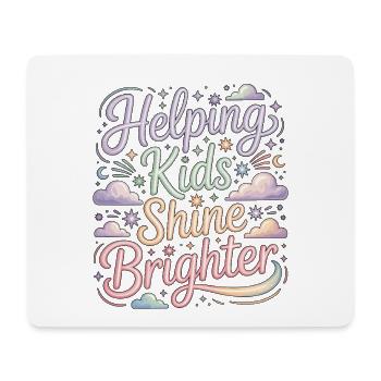Pediatric OT Helping Kids Shine Pediatric Therapy - Mousepad (Querformat) - Weiß - Vorne