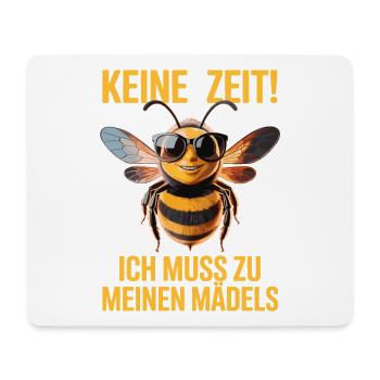 Bee No Time Girls apicultrice qui dit abeilles mellifères - Tapis de souris (format paysage) - blanc - Devant