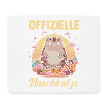 Süschigkeiten Naschkatze Süßes Mädchen - Mousepad (Querformat) - Weiß - Vorne
