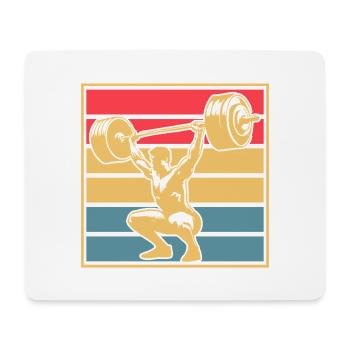 Motivation Fitness Bodybuilder Haltérophile - Tapis de souris (format paysage) - blanc - Devant