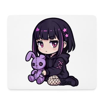 Goth Bunny Horror Rabbit Gothic Creepy Creepy - Mouse Pad (horizontal) - white - Front