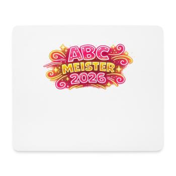 ABC Meister 2026 Einschulung Geschenk - Mousepad (Querformat) - Weiß - Vorne