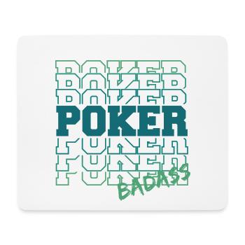 Badass Poker Gradient Typo - Mouse Pad (horizontal) - white - Front
