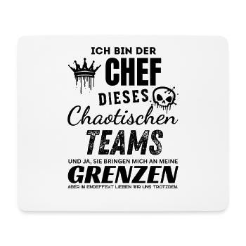 Stolzer Chef des chaotischen Teams Chef Geschenk - Mouse Pad (horizontal) - white - Front
