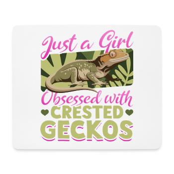 Funny Reptile Crested Gecko - Mouse Pad (horizontal) - white - Front