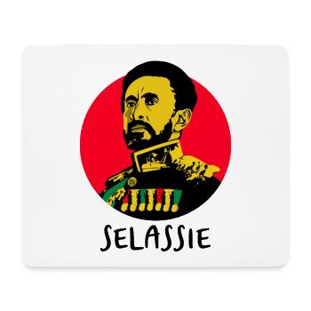 Haile Selassie I Jah Rastafari Rasta Reggae Racines - Tapis de souris (format paysage) - blanc - Devant