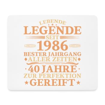 1986 Born 40 Years Birthday - Mouse Pad (horizontal) - white - Front