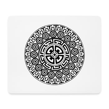 Danse symbolique néo-zélandaise haka maori - Tapis de souris (format paysage) - blanc - Devant