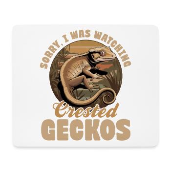 Funny Reptile Crested Gecko - Mouse Pad (horizontal) - white - Front