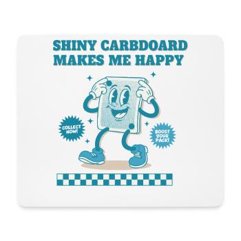 Carte à collectionner en carton brillant qui me rend heureux - Tapis de souris (format paysage) - blanc - Devant
