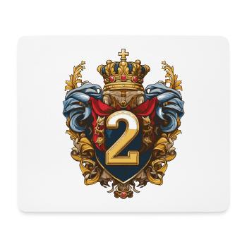 2 Nombre d’armoiries - Tapis de souris (format paysage) - blanc - Devant