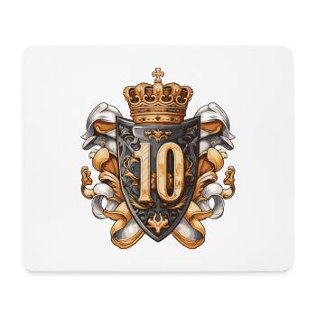 10 Zahl Wappen - Mousepad (Querformat) - Weiß - Vorne