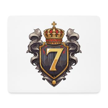 7 Nombre d’armoiries - Tapis de souris (format paysage) - blanc - Devant