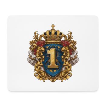 1 Nombre d’armoiries - Tapis de souris (format paysage) - blanc - Devant