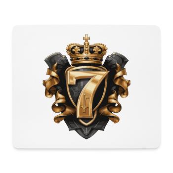 7 Nombre d’armoiries - Tapis de souris (format paysage) - blanc - Devant