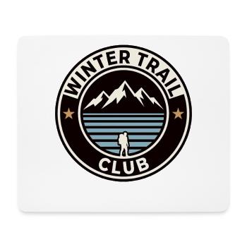 Insigne de montagne du Winter Trail Club - Tapis de souris (format paysage) - blanc - Devant