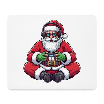 Gamer Santa Claus Playing Video Game Controller - Mouse Pad (horizontal) - white - Front