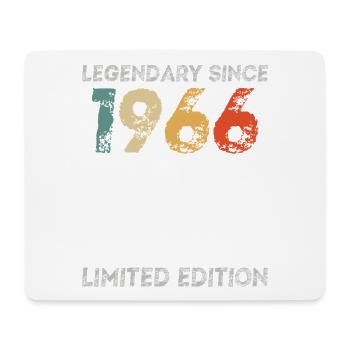 60th Birthday Legendary Since 1966 vintage - Mouse Pad (horizontal) - white - Front