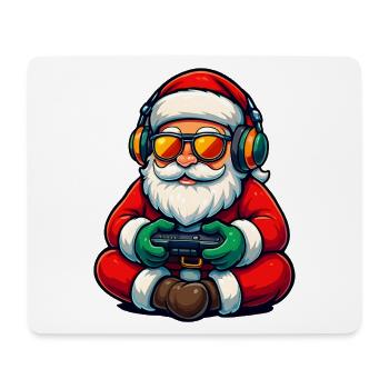 Gamer Santa Claus Playing Video Game Controller - Mouse Pad (horizontal) - white - Front