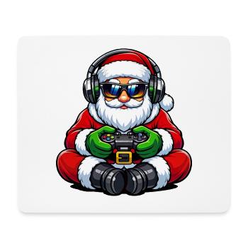 Gamer Santa Claus Playing Video Game Controller - Mouse Pad (horizontal) - white - Front