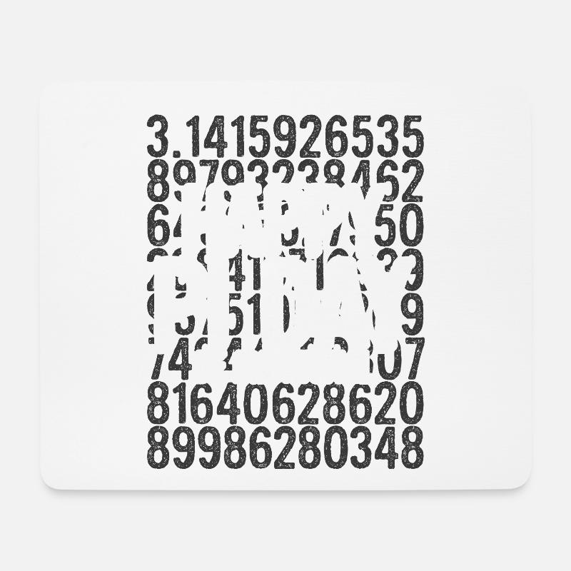 Pi-Tag Be Irrational - Mouse Pad (horizontal) - white