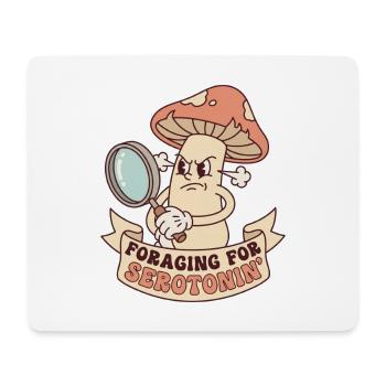 Vintage-wütende Pilze auf der Suche nach Serotonin - Mousepad (Querformat) - Weiß - Vorne