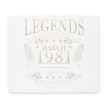 Anniversaire Mars 1981 - Tapis de souris (format paysage) - blanc - Devant