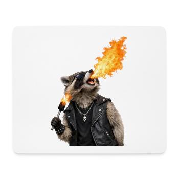 Feuer-Räuber im Lederlook - Mousepad (Querformat) - Weiß - Vorne