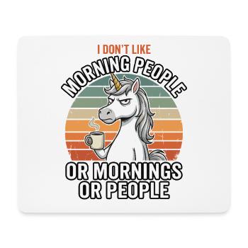 Einhorn Kaffee Morgenmuffel Hasse Menschen - Tapis de souris (format paysage) - blanc - Devant