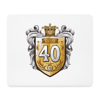 40 Nombre d’armoiries - Tapis de souris (format paysage) - blanc - Devant