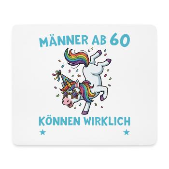 60. Geburtstag Männer Einhorn 60 Jahre - Mousepad (Querformat) - Weiß - Vorne