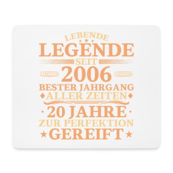 2006 Vintage Born 20 Years Birthday - Mouse Pad (horizontal) - white - Front