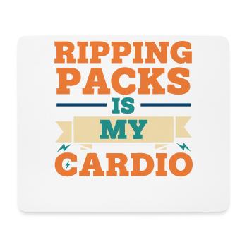 Ripping Packs Is My Cardio Trading Card Collector - Mouse Pad (horizontal) - white - Front