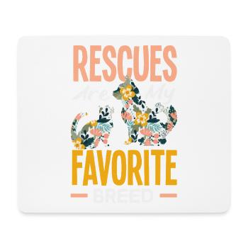 Rettungstiere Sind Meine Lieblingsrasse - Mousepad (Querformat) - Weiß - Vorne