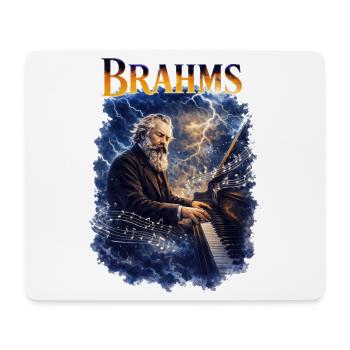 Brahms Piano Storm - Mouse Pad (horizontal) - white - Front