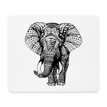 Elefant Rüssel Afrika Safari Wildnis Elefanten - Mousepad (Querformat) - Weiß - Vorne