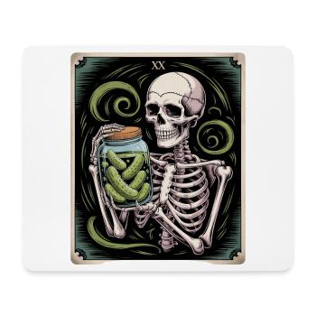 Tarotkarte XX Skelett Mit Essiggurken Glas - Mousepad (Querformat) - Weiß - Vorne