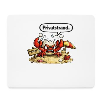 Motif d’humour de plage cadeau de Noël - Tapis de souris (format paysage) - blanc - Devant