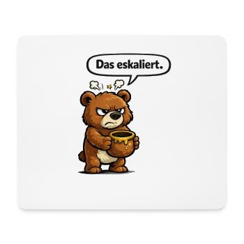 The Escalated Bear Honey Humor Gift - Mouse Pad (horizontal) - white - Front