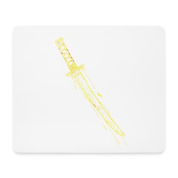 Katana d’Or Samouraï - Tapis de souris (format paysage) - blanc - Devant
