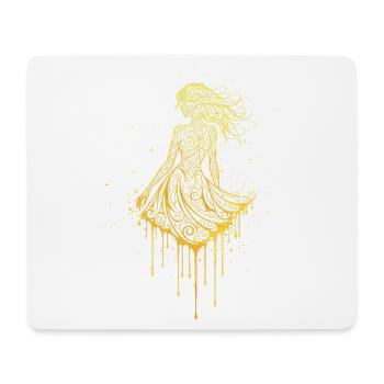 Art d’ornements en or de la Femme élégante - Tapis de souris (format paysage) - blanc - Devant