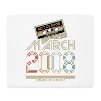 Best of March 2008 Kassette | Limited Edition - Mousepad (Querformat) - Weiß - Vorne