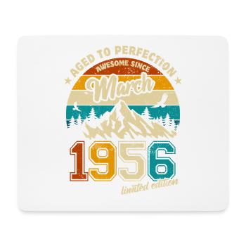 Vintage Limited Edition March 1956 Geburtstag - Mousepad (Querformat) - Weiß - Vorne