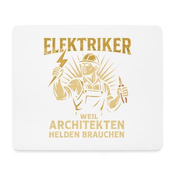 Elektriker Shirt für Handwerker mit Stolz - Mousepad (Querformat) - Weiß - Vorne
