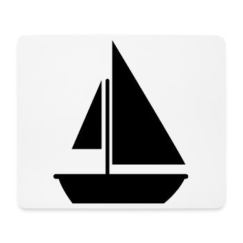 Voile - Tapis de souris (format paysage) - blanc - Devant