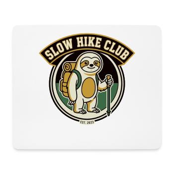 Faultier Wander Badge Club Schriftzug - Mousepad (Querformat) - Weiß - Vorne